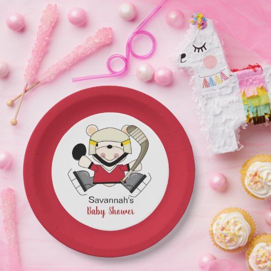 Aangepast papieren Bord poolhoekige Beer afspeelap (Feest)