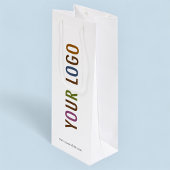 Aangepast papierwaslabel met bedrijf Logo Geen min Wijn Cadeautas