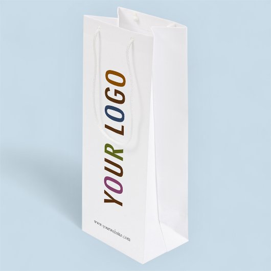 Aangepast papierwaslabel met bedrijf Logo Geen min Wijn Cadeautas