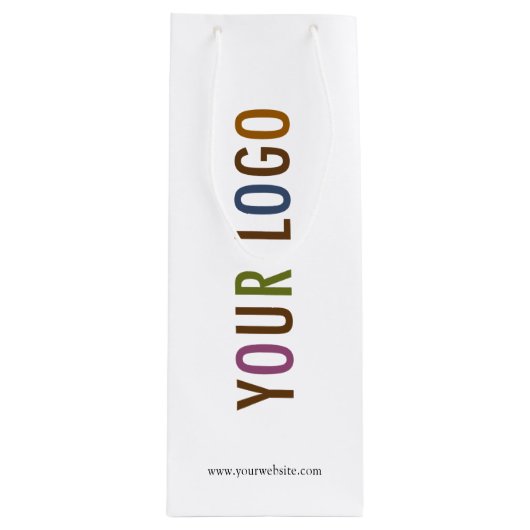 Aangepast papierwaslabel met bedrijf Logo Geen min Wijn Cadeautas (Voorkant)