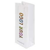 Aangepast papierwaslabel met bedrijf Logo Geen min Wijn Cadeautas (Voorkant Gekanteld)