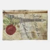 Aangepast -  Parijs - Bachelorette-Birthday Theedoek (Horizontaal)