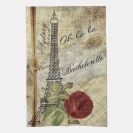 Aangepast -  Parijs - Bachelorette-Birthday Theedoek