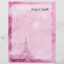 Aangepast Parijs Thema Vintage Scrapbook Schrijfpa