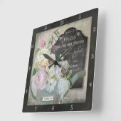 Aangepast parkbord voor  Chalkboard van Peony Vierkante Klok (Hoek)