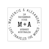 Aangepast paspoort voor reisthema bestemming bruil rubberstempel (Afrduk)