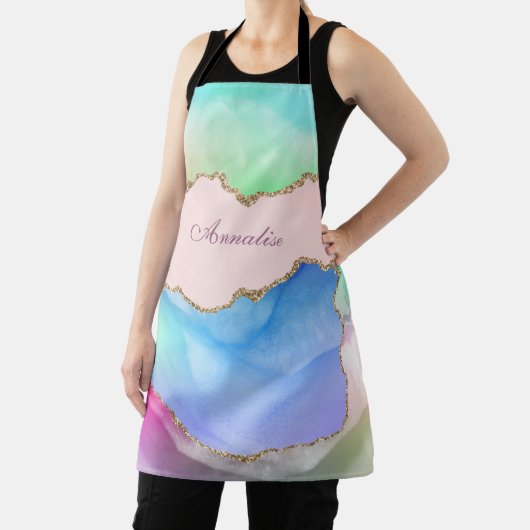Aangepast pasta Waterverf Agate Schort (Insitu)