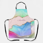 Aangepast pasta Waterverf Agate Schort (Voorkant)