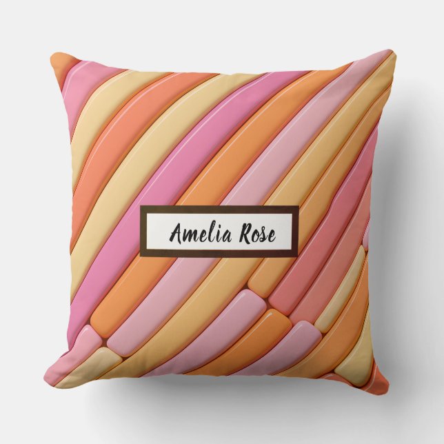 Aangepast pastel geometrisch Sierkussen - Abstract (Voorkant)