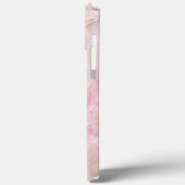 Aangepast pastel roze grijze marmer-patroon Case-Mate iPhone case (Achterkant / Links)