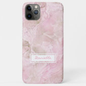 Aangepast pastel roze grijze marmer-patroon Case-Mate iPhone case (Achterkant)