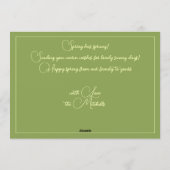 Aangepast pastel roze Happy Spring Stylish Floral Feestdagenkaart (Achterkant)