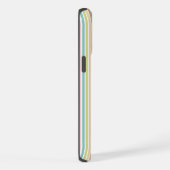Aangepast Pastelregenboog verticaal streeppatroon iPhone Hoesje (Rechterkant)
