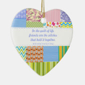 Aangepast patchwork Quilt Winkelpromotie Keramisch Ornament (Rechts)