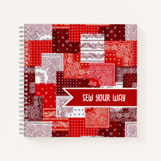 Aangepast patchwork sjaal quiltpatroon voor naaien notitieboek
