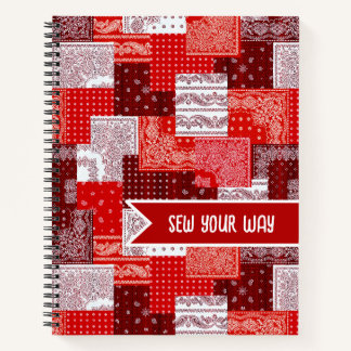 Aangepast patchwork sjaal quiltpatroon voor naaien notitieboek