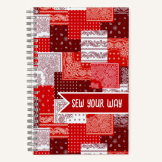 Aangepast patchwork sjaal quiltpatroon voor naaien notitieboek
