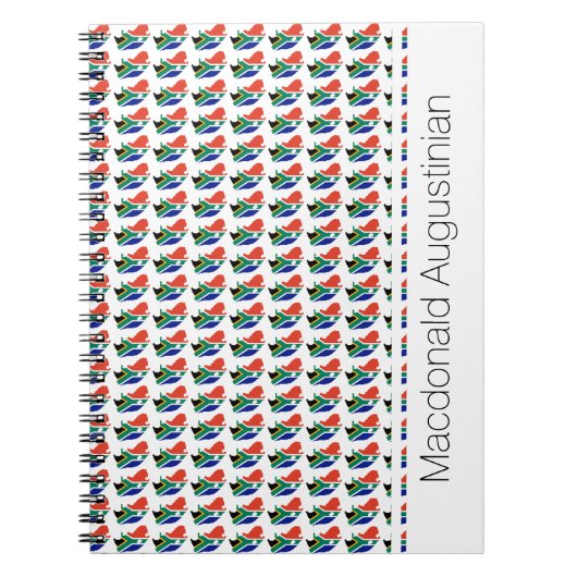 Aangepast patriotticum voor ZUID-AFRIKA Notitieboek (Voorkant)