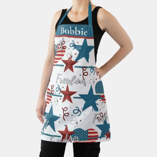 Aangepast patriottisch geloof, vrijheid en vrijhei schort (Insitu)