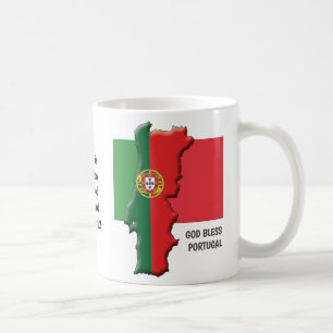 Aangepast patriottisch GOD BLESS PORTUGAL Koffiemok