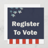 Aangepast patriottisch register om te stemmen kaart (Voorkant / Achterkant)