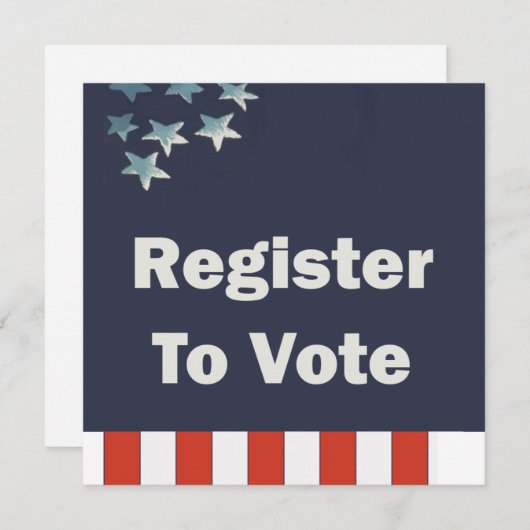 Aangepast patriottisch register om te stemmen kaart (Voorkant / Achterkant)