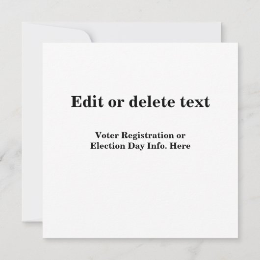 Aangepast patriottisch register om te stemmen kaart (Achterkant)