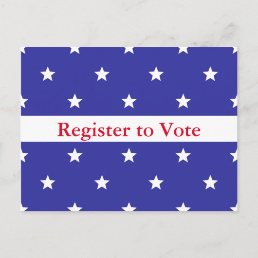 Aangepast patriottisch register om te stemmen na c briefkaart (Voorkant)