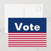 Aangepast Patriottisch rood-wit en blauw Briefkaar Briefkaart (Voorkant / Achterkant)