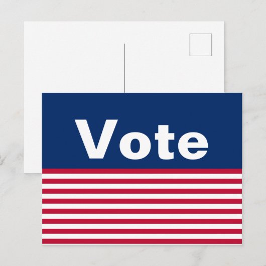 Aangepast Patriottisch rood-wit en blauw Briefkaar Briefkaart (Voorkant / Achterkant)