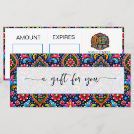 Aangepast patroon achtergrond logo Cadeaubon