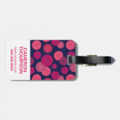 Aangepast patroon foto ronde bloemen bagagelabel (Achterkant horizontaal)