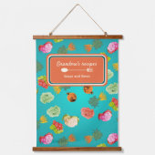 Aangepast patroon groenten, wortelen, bloemkool hangend wandkleed (Voorkant)