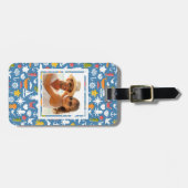 Aangepast patroon mariene symbolen bagagelabel (Voorkant horizontaal)