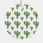 Aangepast patroon van Cactus Cute Cactus Keramisch Ornament (Achterkant)