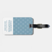 Aangepast patroon van foto's en monogram Fleur-de- Bagagelabel (Achterkant horizontaal)