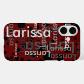 Aangepast patroon van naamtypografie Case-Mate iPhone case (Achterkant (horizontaal))