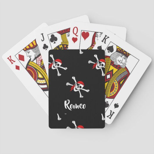 Aangepast patroon van tekstpiraten pokerkaarten (Achterkant)