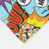 Aangepast patroon van tekststrips fleece deken (Hoek)