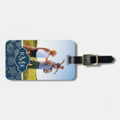 Aangepast patroon voor foto- en monogram-inhabitat bagagelabel (Voorkant horizontaal)