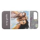 Aangepast  patroon voor foto en naam Case-Mate iPhone case (Achterkant (Horizontaal))
