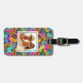 Aangepast patroon voor foto retro Animal Silhouett Bagagelabel (Voorkant horizontaal)