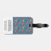 Aangepast patroon voor foto-retro Hummingbird Bagagelabel (Achterkant horizontaal)