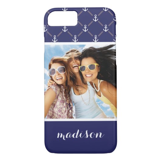 Aangepast patroon voor foto's en namen Case-Mate iPhone case (Achterkant)