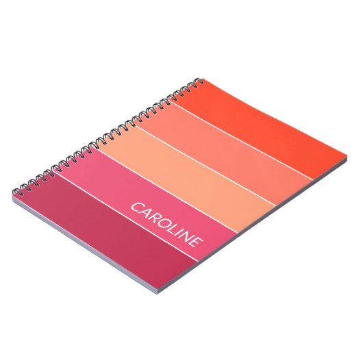 Aangepast patroon voor Multi-Color Block Stripes ( Notitieboek (Linkerzijde)