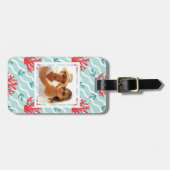 Aangepast patroon voor rood koraal 1 bagagelabel (Voorkant horizontaal)