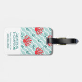 Aangepast patroon voor rood koraal 1 bagagelabel (Achterkant horizontaal)