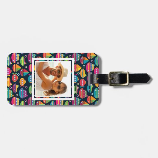 Aangepast patroon voor transport via de oceaan bagagelabel (Voorkant horizontaal)