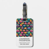 Aangepast patroon voor transport via de oceaan bagagelabel (Achterkant verticaal)