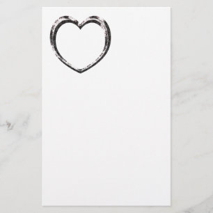 Aangepast patroonhart briefpapier